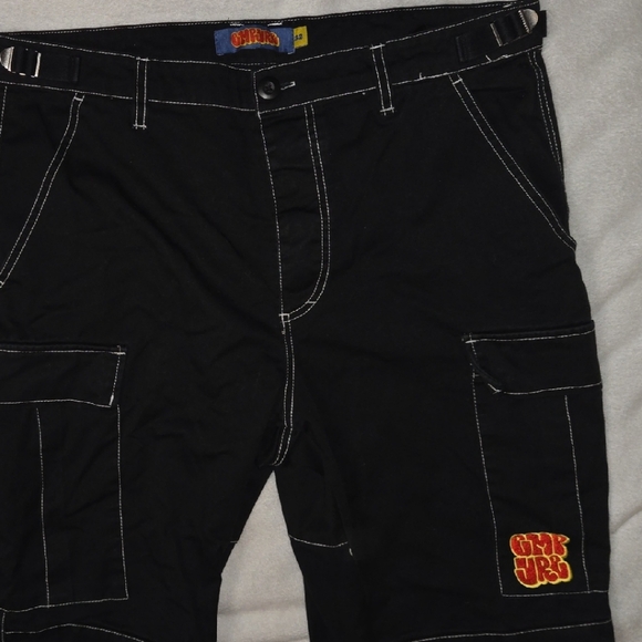Black Cargo Pants with Colorful Patch - Picture 1 of 2